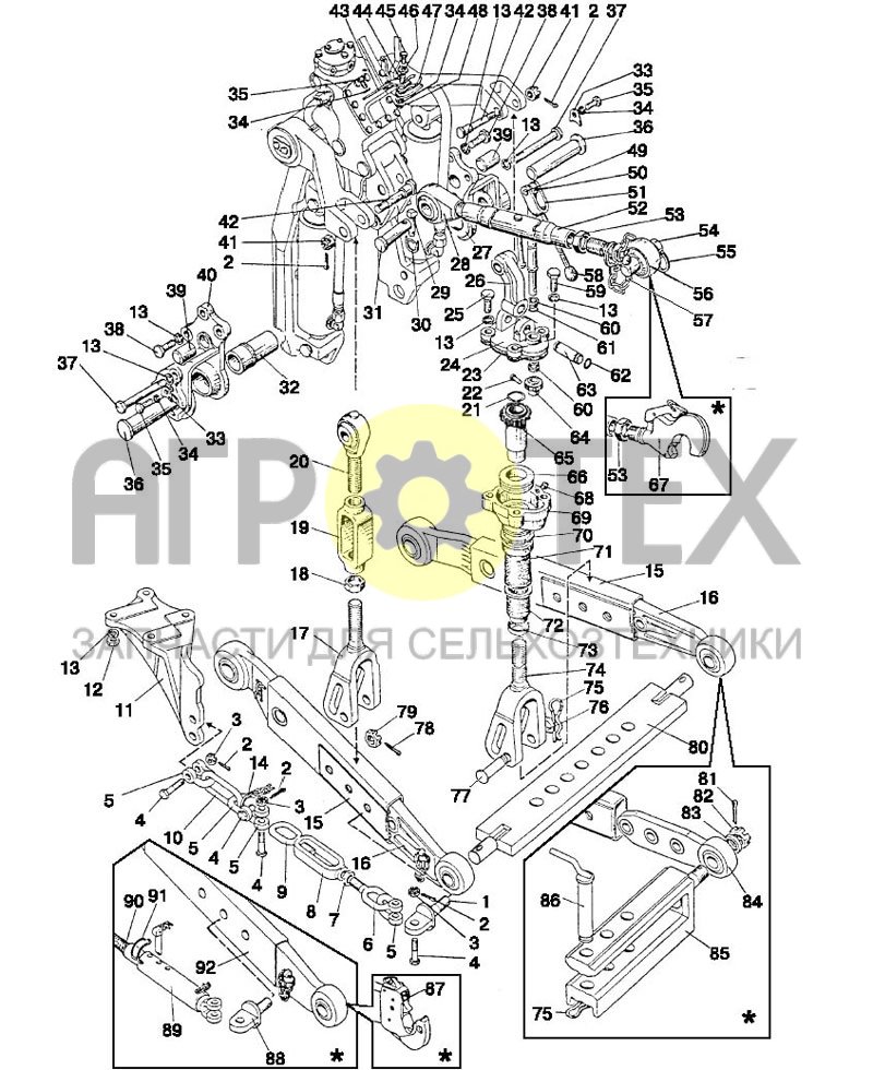 №84 (МТЗ-920.4/952.4 - Механизм задней навески)