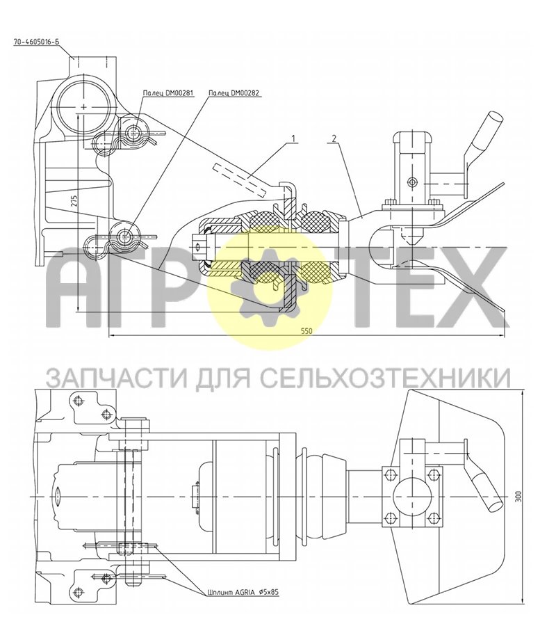 Устройство буксирное (№70-4605016-Б на схеме)