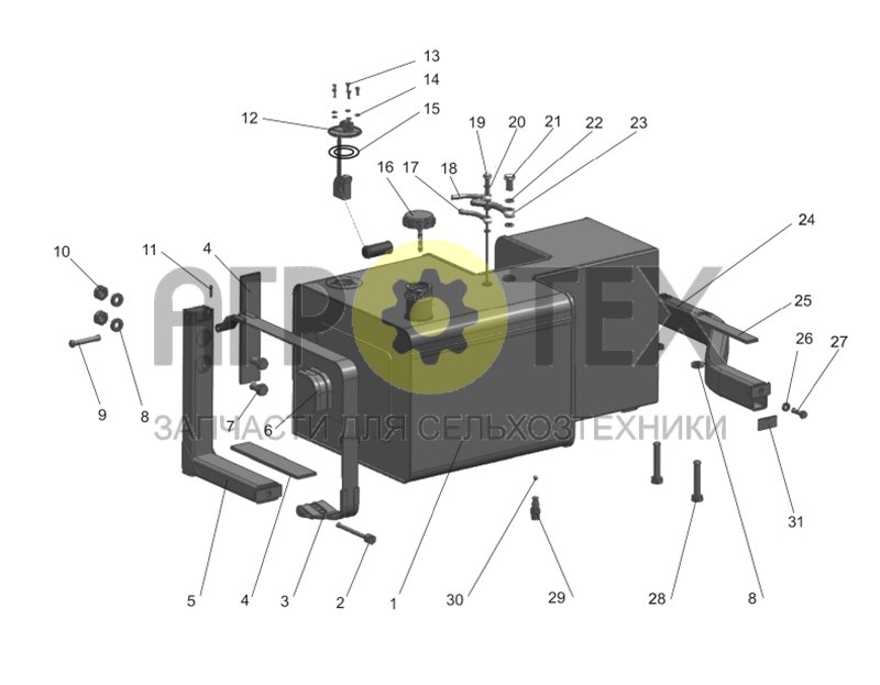 Бак топливный (№29 на схеме)
